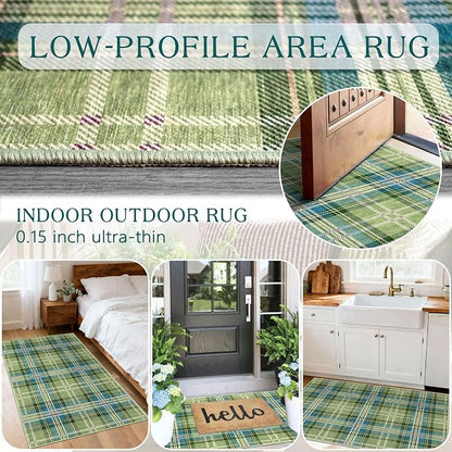 Plaid Outdoor Rug - Image 5