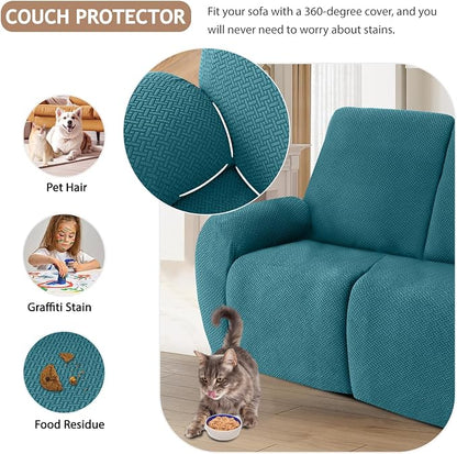 ALIECOM 100% Waterproof Recliner Sectional Couch Covers L Shape Stretch Corner - Image 6