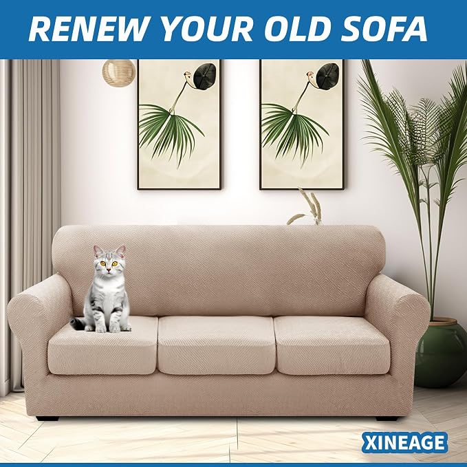 XINEAGE 2026 New 4 Pieces Extra Large Couch Covers - Image 4