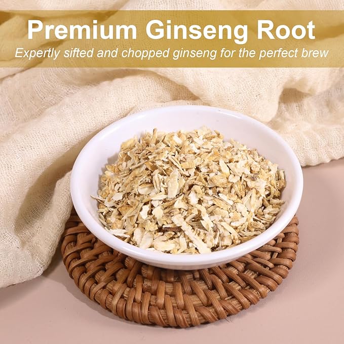 TEARELAE - Ginseng Tea, 40 Count - Pure Ginseng Root Tea Bags - Smooth Flavor - Boost Energy and Focus - Non-GMO - Caffeine-Free