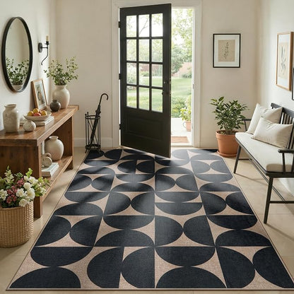 Lahome Semi Circle Easy Jute 5x7 Outdoor Rug, Geometric Washable Area Rug | - Image 7