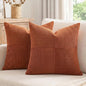 Fancy Homi 2 Packs Rust Decorative Throw Pillow Covers 20x20 Inch by Fancy+Homi