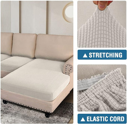 H.VERSAILTEX Sectional Couch Covers 3 Pieces Sofa Seat Cushion Covers L Shape - Image 6