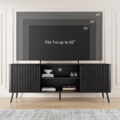Fatmok Fluted Living Room Furniture Set – 58" TV Stand Entertainment Center - Image 5