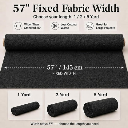 Mini Chenille Linen Blend Upholstery Fabric by the Yard, 57 Inch Wide Soft - Image 3