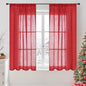 BGment Red Linen Curtains 54 Inch Length by BGment