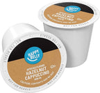Amazon Brand - Happy Belly Light Roast Cappuccino Coffee Pods, Hazelnut Flavored, Compatible with K-Cup Brewers, 24 Count (Pack of 2)