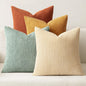 MIULEE Soft Corduroy Decorative Throw Pillow Covers Teal-Rust 18x18 | Set of 4 by MIULEE