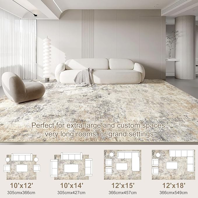 UERMEI 10x14 Washable Area Rug - Image 6