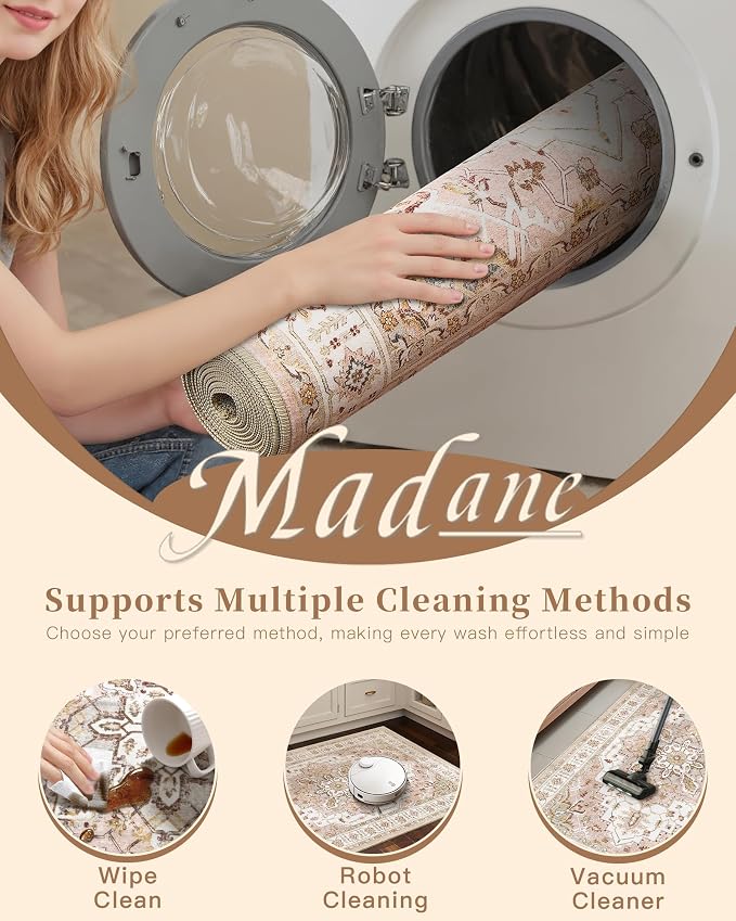 Madane Washable Runner Rugs 2x10 Long - Image 8