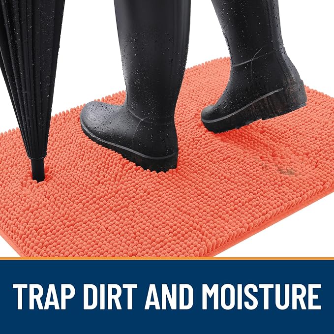 OLANLY Dog Door Mat for Muddy Paws 24x16, Super Absorbent Chenille Mud Mat | - Image 2