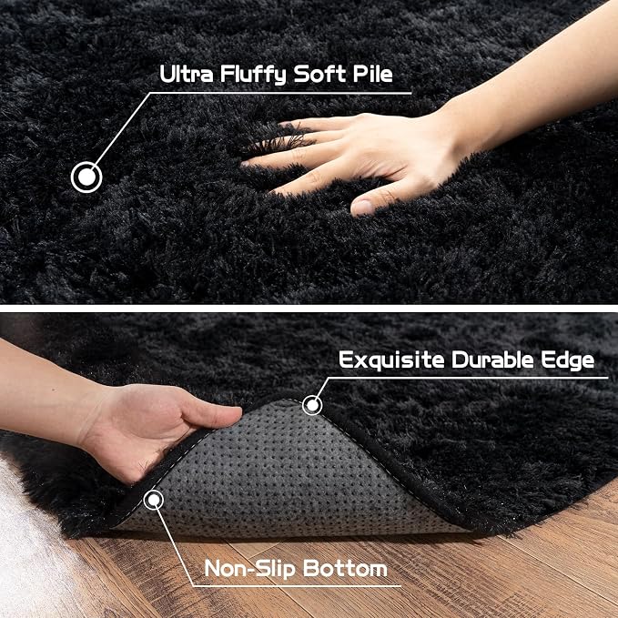 Pionblank Fluffy Runner Rugs for Bedroom 2x6, Plush Soft Fuzzy Bedside Carpet - Image 6