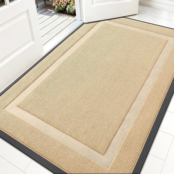 OLANLY Front Door Mat Outside 59x30, All-Season Heavy-Duty Rubber Doormat | by OLANLY