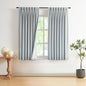 Vision Home Blue Gray Pinch Pleated Full Blackout Curtains Linen Blended Room by VisionHome