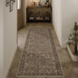 2x6 Washable Runner Rug for Hallway | Brown Vintage Floral, Thick Mid Pile by HUGEAR