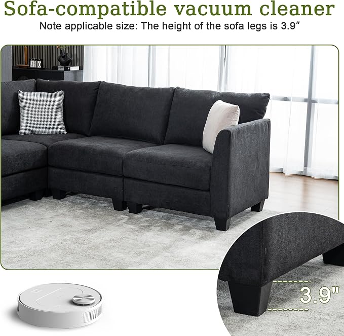122.8" Large Sectional Couches for Living Room, 6 Seater L Shaped Modular - Image 8