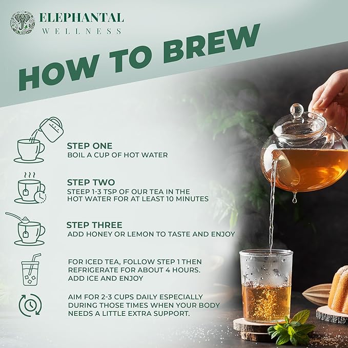 Elephantal Wellness Premium Detox Herbal Tea | Daily Liver, Kidney, Blood & Digestive Support with Turmeric, Milk Thistle, Dandelion & Burdock | Non-GMO, Handmade, Caffeine-Free Loose Leaf Blend - 4oz, 40 Servings