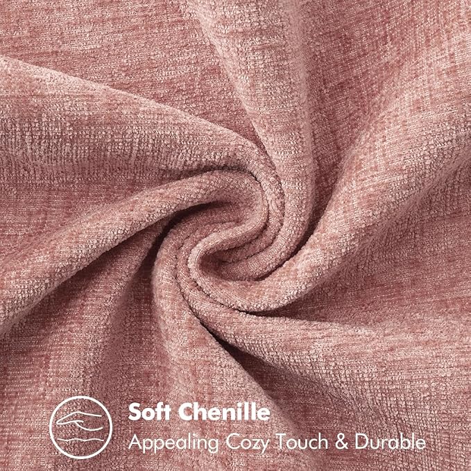 MIULEE Decorative Euro Sham Pillow Covers 24x24 Inch Blush Pink 2 Pack | - Image 4