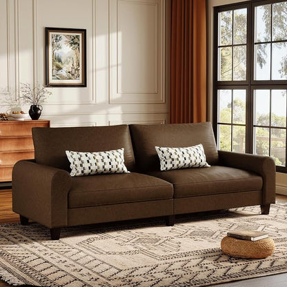 EASE MOOSE 70.6" Faux Leather Loveseat Sofa, Deep Seat Waterproof and - Image 3