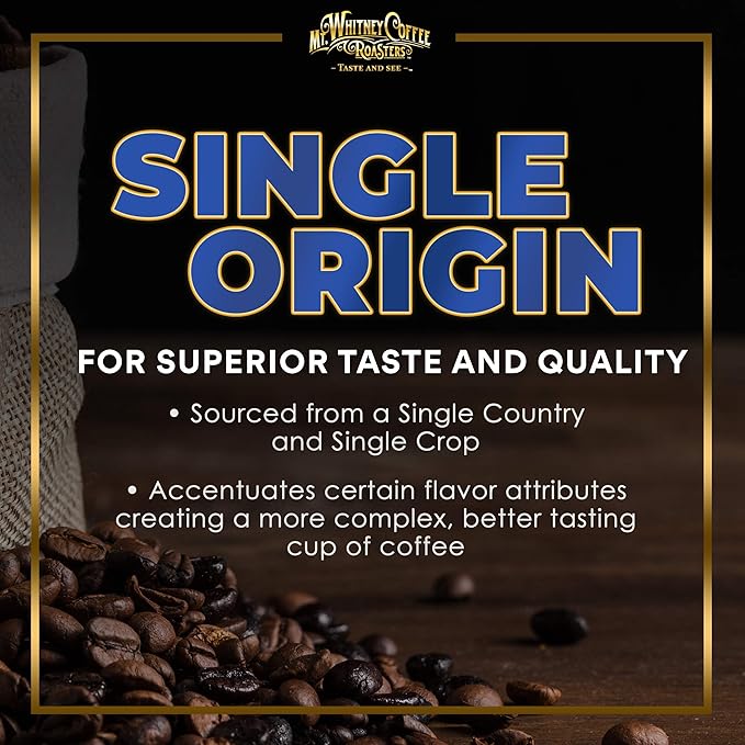 Mt. Whitney Organic Gayo Mountain Sumatra, Medium Dark Roast, Low Acid Coffee (Ground, 12 Oz)