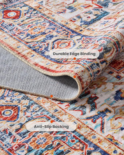 AMADA HOMEFURNISHING 5x7 Area Rugs, Washable Living Room Rug Low-Profile - Image 8