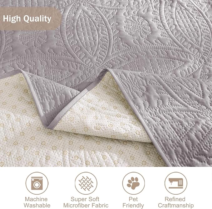 Purple Loveseat Covers for 2 Cushion Couch, Water-Repellent Covers for Love Seat - Image 6