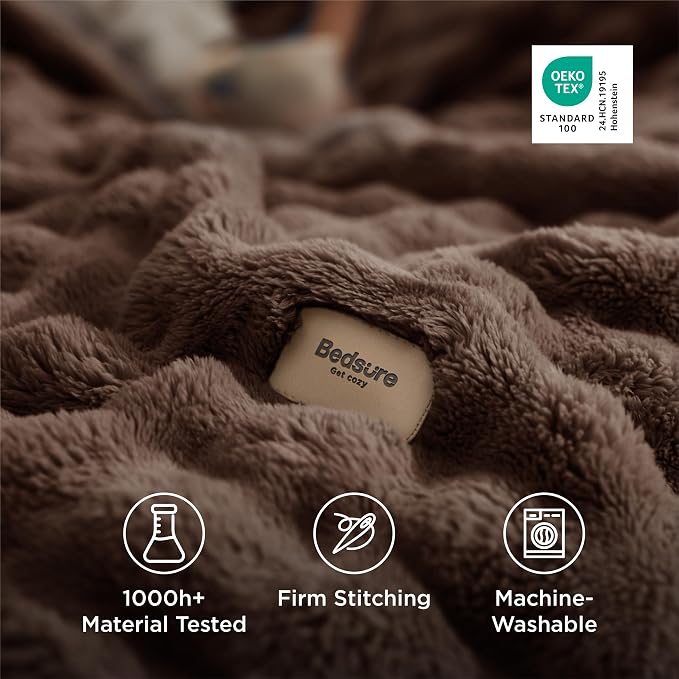 Bedsure Brown Twin XL Blankets for Bed - Image 5