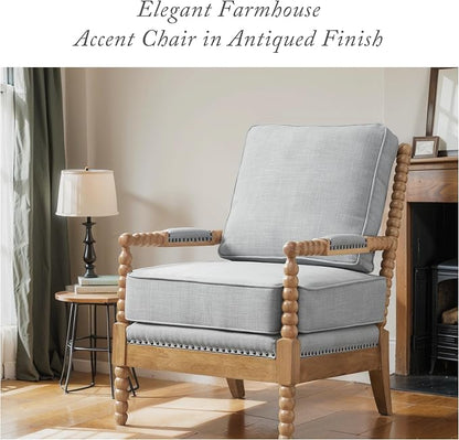Madison Park Donohue Midcentury Modern Accent Chairs Padded Solid Wood Armrest - Image 3