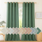 NICETOWN Flax Olive Green Linen Curtains by NICETOWN