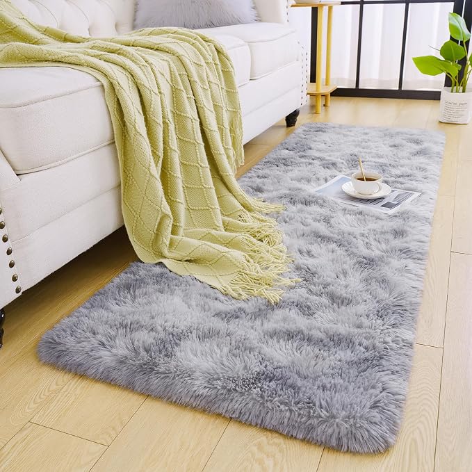 Chicrug Soft Runner Rugs for Bedroom Living Room Plush Fluffy Rug 2x10 | Shag - Image 2
