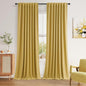 100% Blackout Curtains 90 Inch Length 2 Panels Set by Guken