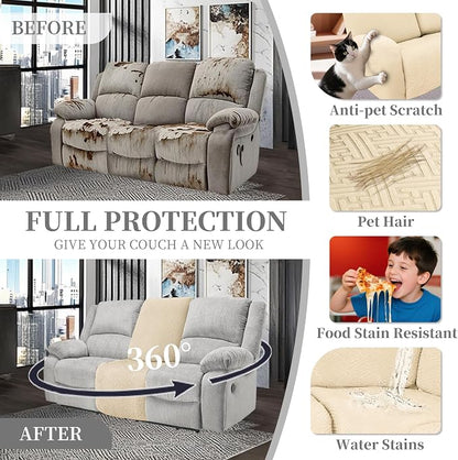100% Waterproof Sectional Recliner Couch Covers - Image 6