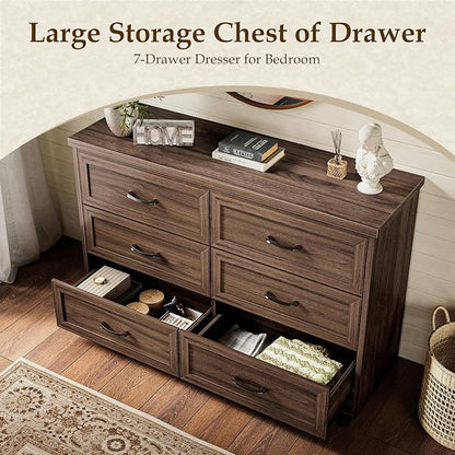 AODK Farmhouse 6 Drawer Dresser - Image 4