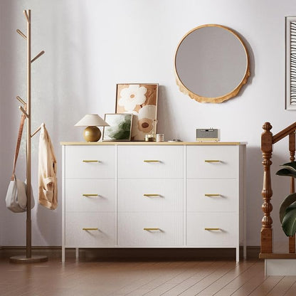 VASICAR Wide TV Stand Modern TV Console, 9 Drawers Dresser - Image 7