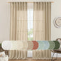 102 Inch Length Light Filtering Sheer Linen Curtains, 52 x 102 Inch | Linen by LAMIT