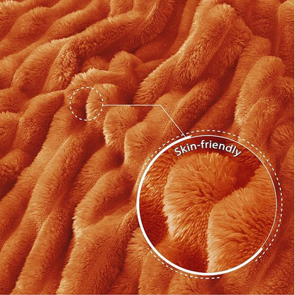 Exclusivo Mezcla Striped Twin Size Fleece Blanket - Image 5