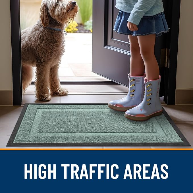 OLANLY Front Door Mat Outside 71x23, All-Season Heavy-Duty Rubber Doormat | - Image 6