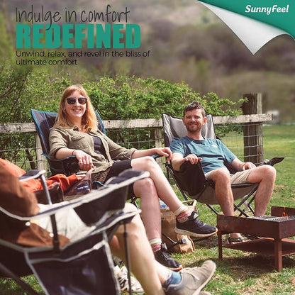SUNNYFEEL Oversized Heated Rocking Camping Chair 2 Pack, Fully Padded Patio - Image 2