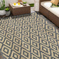 SAND MINE Reversible Mats, Plastic Straw Rug, Modern Area Rug, Large Floor Mat by SANDMIND