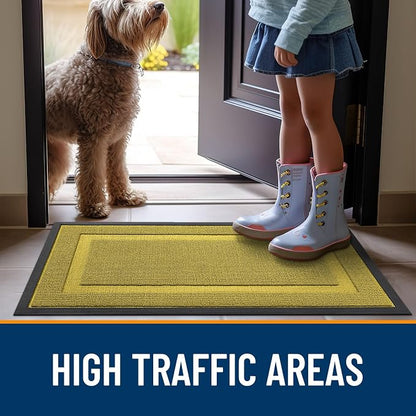 OLANLY Front Door Mat Outside 71x47, All-Season Heavy-Duty Rubber Doormat | - Image 6