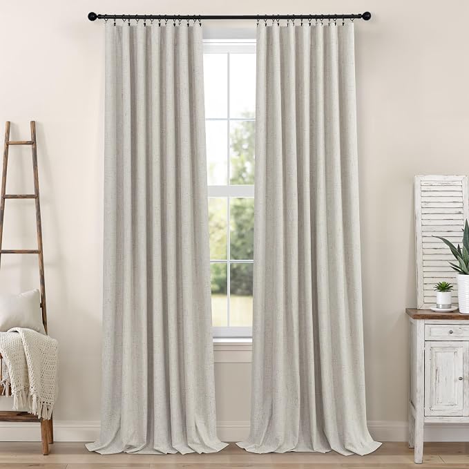 Blackout Linen Curtains 96 Inches Long - Image 8