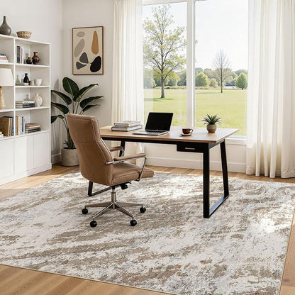 DMOYEST 6x9 Washable Area Rug: Abstract Modern Non-Slip Carpet, Soft Low Pile - Image 5