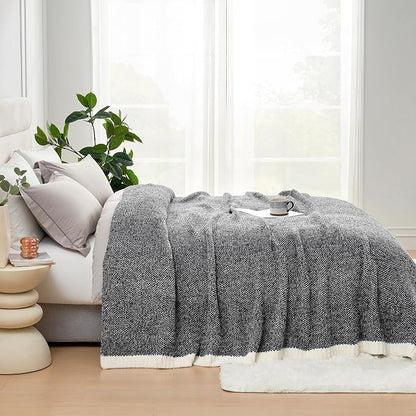 Snuggle Sac Heather Black Throw Blanket - Image 8