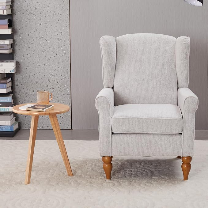 Upholster Accent Armchair & Side Table 2-Piece Set, Chenille Vintage Style - Image 2
