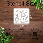 Sashiko Stencil 4.7inch Geometric Sashiko Pattern Template Drawing Line Quilting Stencils for Sewing Hand Quilting Embroidery