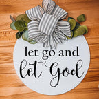 Round Christian Stencils 12” Religious Faith Stencil Jesus Plastic Stencils for Painting on Wood Canvas Mat Door Hanger