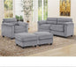 HAOMARKETS Corduroy 4-Piece Sofa Set, Upholstered Ottoman Set of 2, Accent by HAOMARKETS