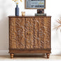 weselon Accent Cabinet with 2 Doors, Farmhouse Carved Buffet Sideboard with by WelcometoFurnitureSalon