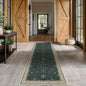 Dark Green Kitchen Rug 10 ft Long by HazoHaus