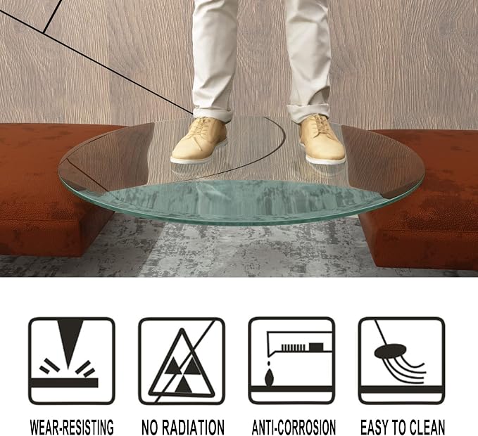 40" Round Tempered Glass Table Top - Image 5